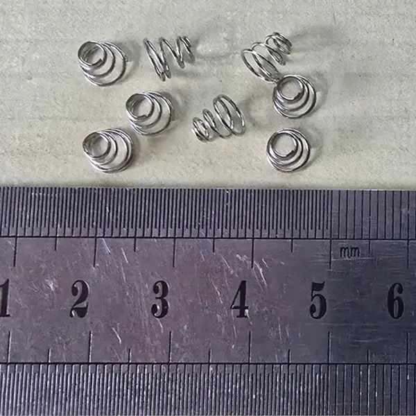 Metal Taper Conical Compression Spring Silver Tone 6x3.5x5mm 8 pcs